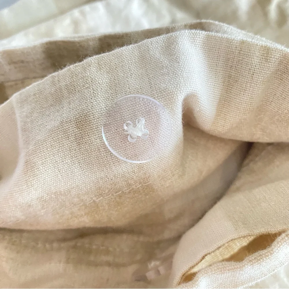 Pottery Barn Beige and White Gingham Duvet Cover